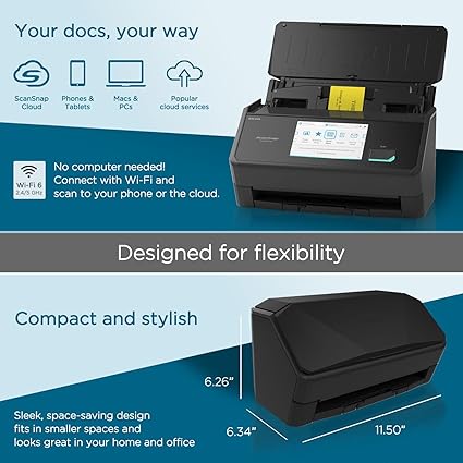 ScanSnap iX2500 Wireless or USB High-Speed Cloud Enabled Document - Image 3