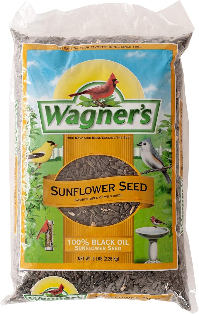 Wagner's 52023 Black Oil Sunflower Seed Wild Bird Food