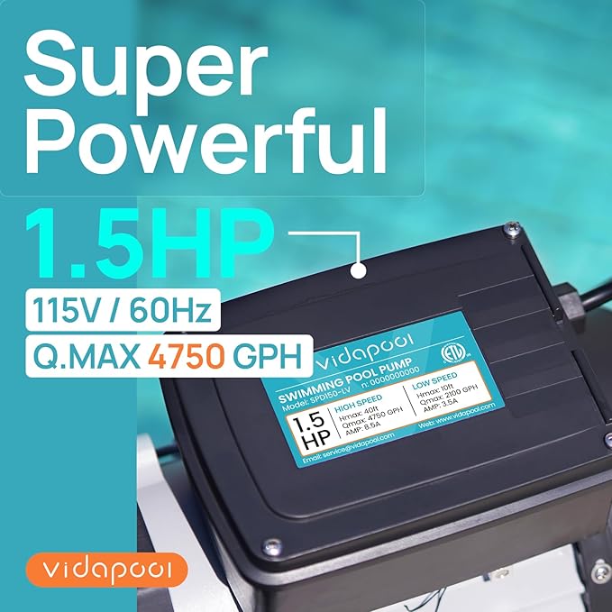 In/Above Ground Pool Pump, Self Primming High Flow - Image 5