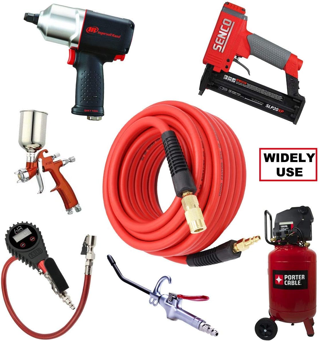 YOTOO Hybrid Air Hose 3/8-Inch by 50-Feet 300 PSI Heavy Duty - Image 7