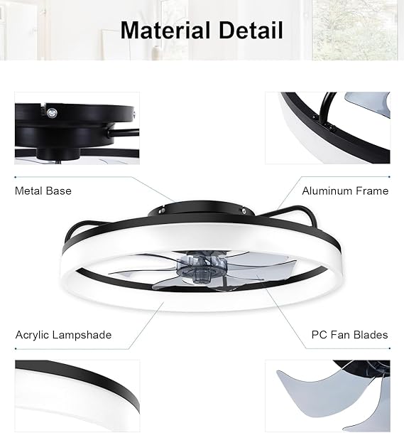 Ceiling Fans with Lights and Remote - Image 6