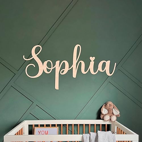 Custom Wood Name Sign For Nursery, 1/3 INCH THICKNESS