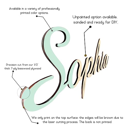 Custom Wood Name Sign For Nursery, 1/3 INCH THICKNESS - Image 8