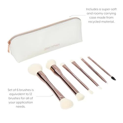 Luxury Sustainable 6 Dual Ended Makeup Brush Set - Image 3