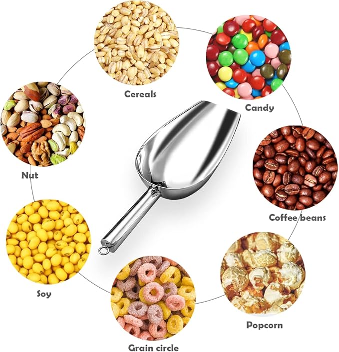 Metal Ice Scoop 6 Oz,Kitchen Ice Scooper for Ice Maker - Image 5