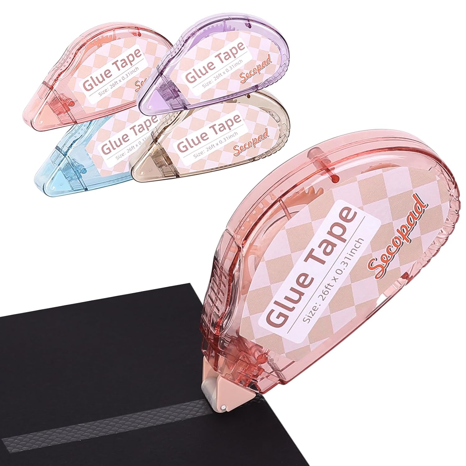 Scrapbook Tape, 4 Pack Double Sided Tape Roller for Crafts