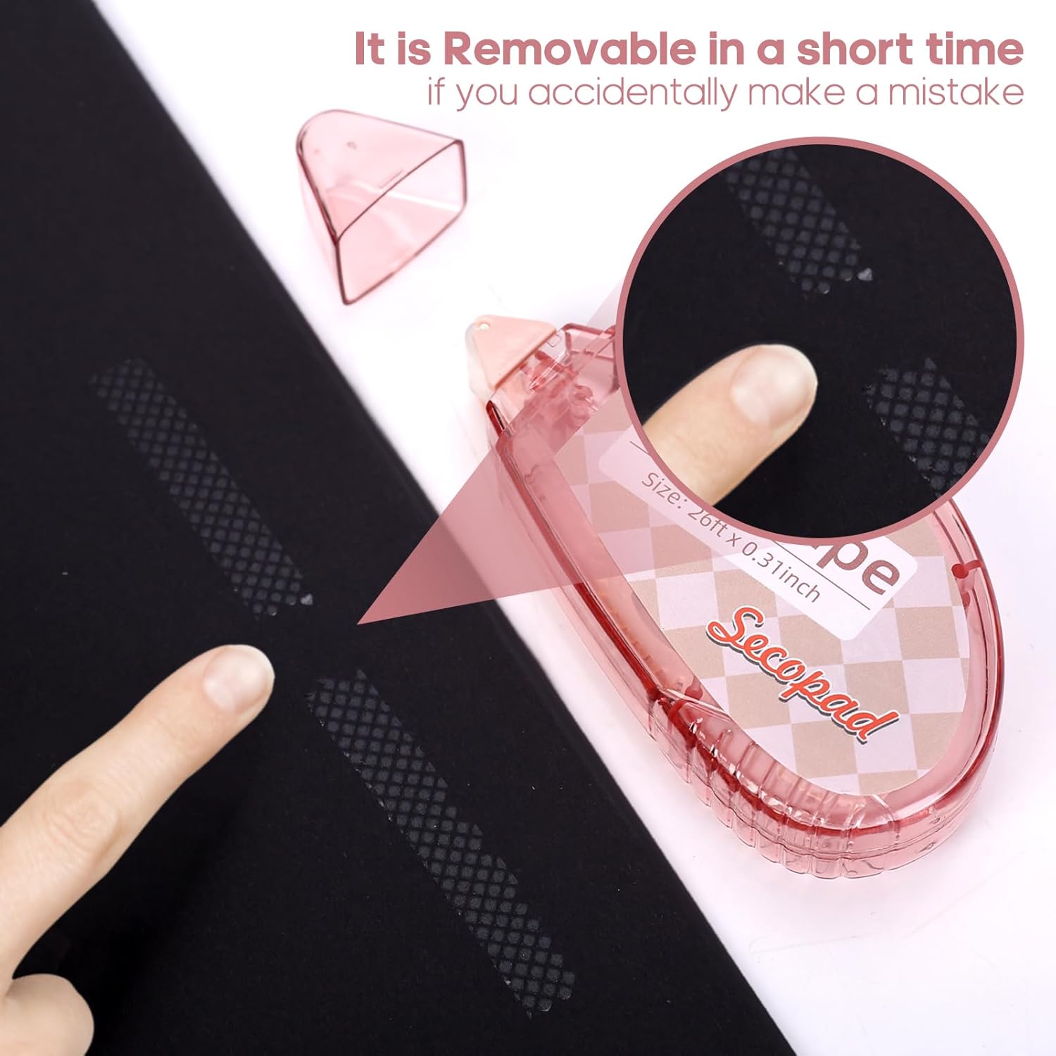 Scrapbook Tape, 4 Pack Double Sided Tape Roller for Crafts - Image 6