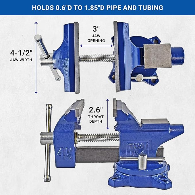 Yost Vises LV-4 Homeowner's Vise | 4.5 Inch Jaw Width - Image 4