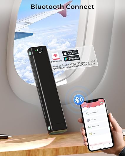 Phomemo Inkless Portable Printer for Travel - Wireless Thermal Printe - Image 3