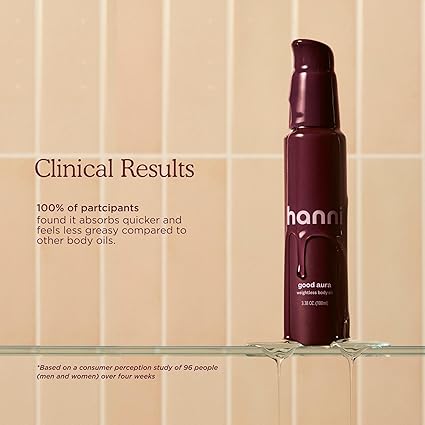HANNI Good Aura Dry Body Oil, Lightweight After-Shower Moisturizer - Image 5