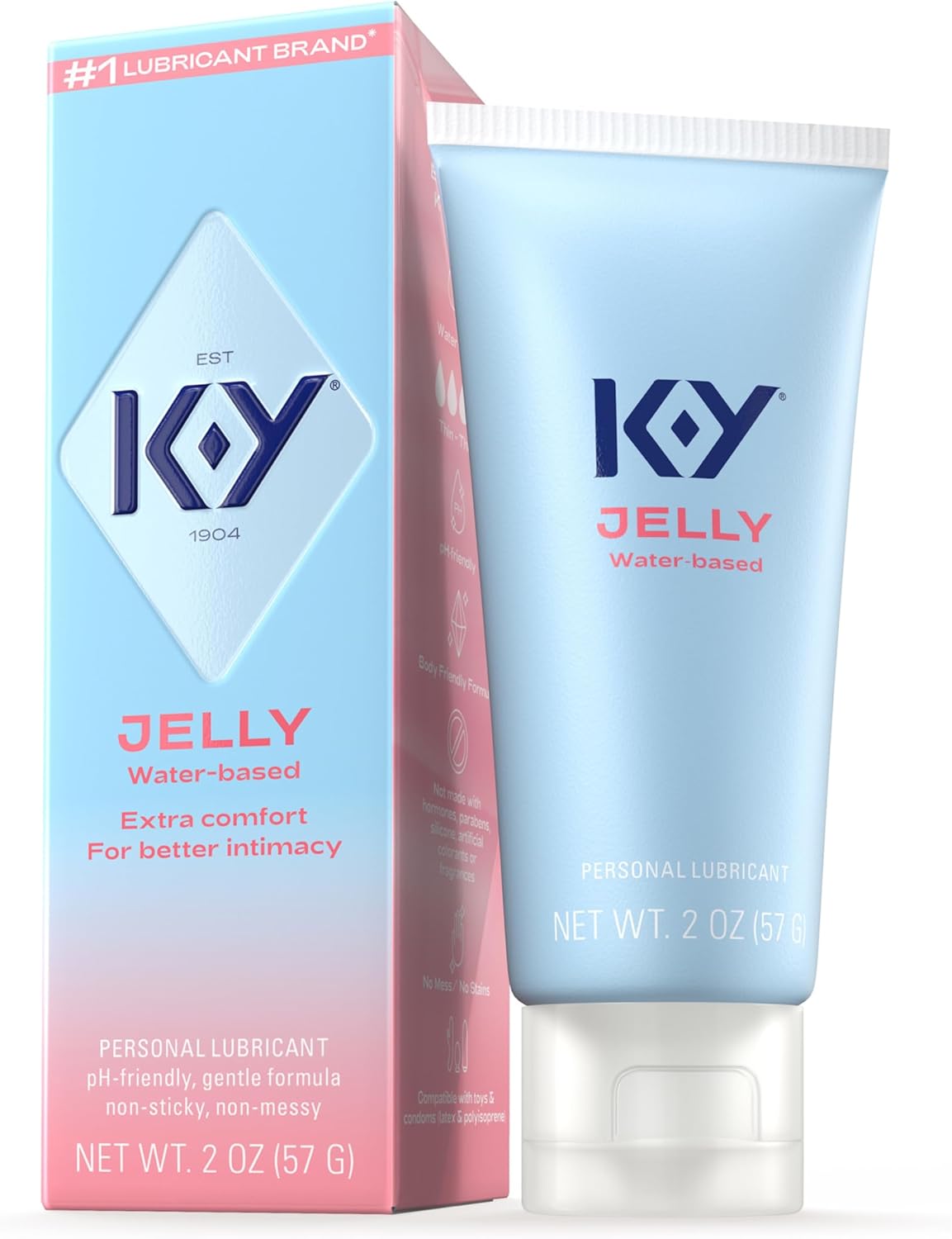 K-Y Jelly Water Based Lube for Sex, Anal Lube, Non-Greasy Water Based Personal Lubricant