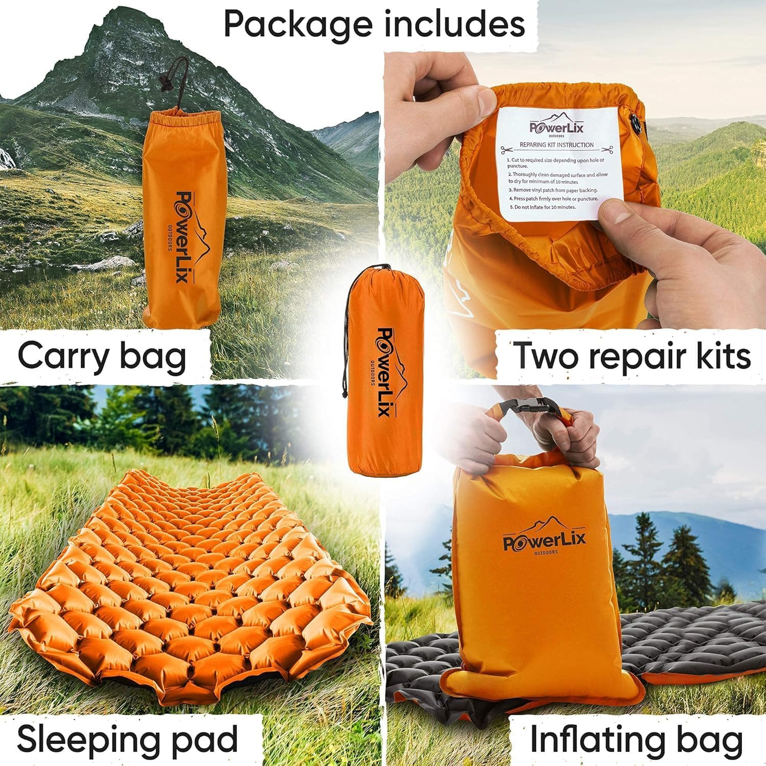 POWERLIX Ultralight Inflatable Camping Sleeping Pad - Image 7