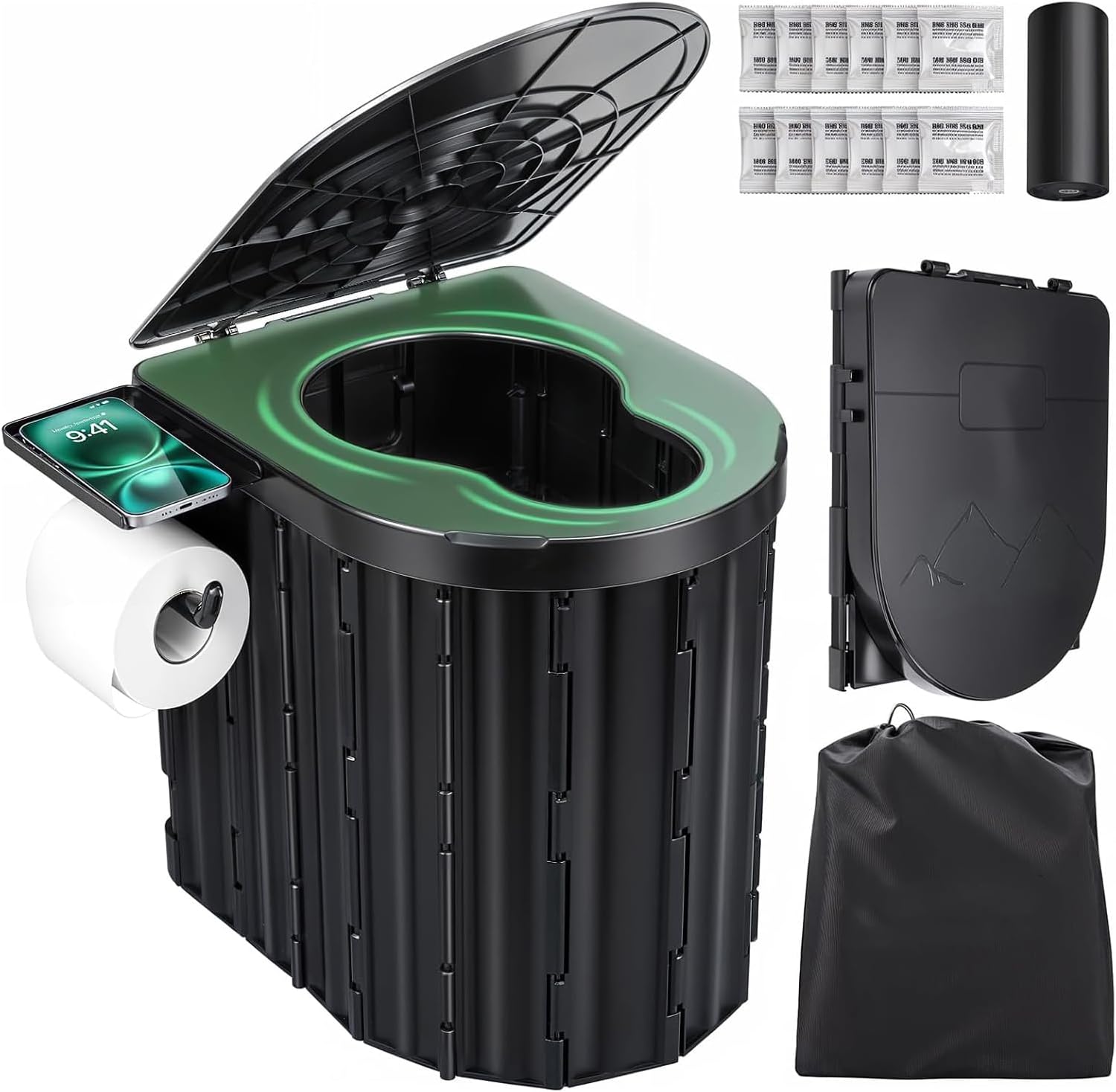 Sckee Camping Toilet, Portable Toilet for Adults