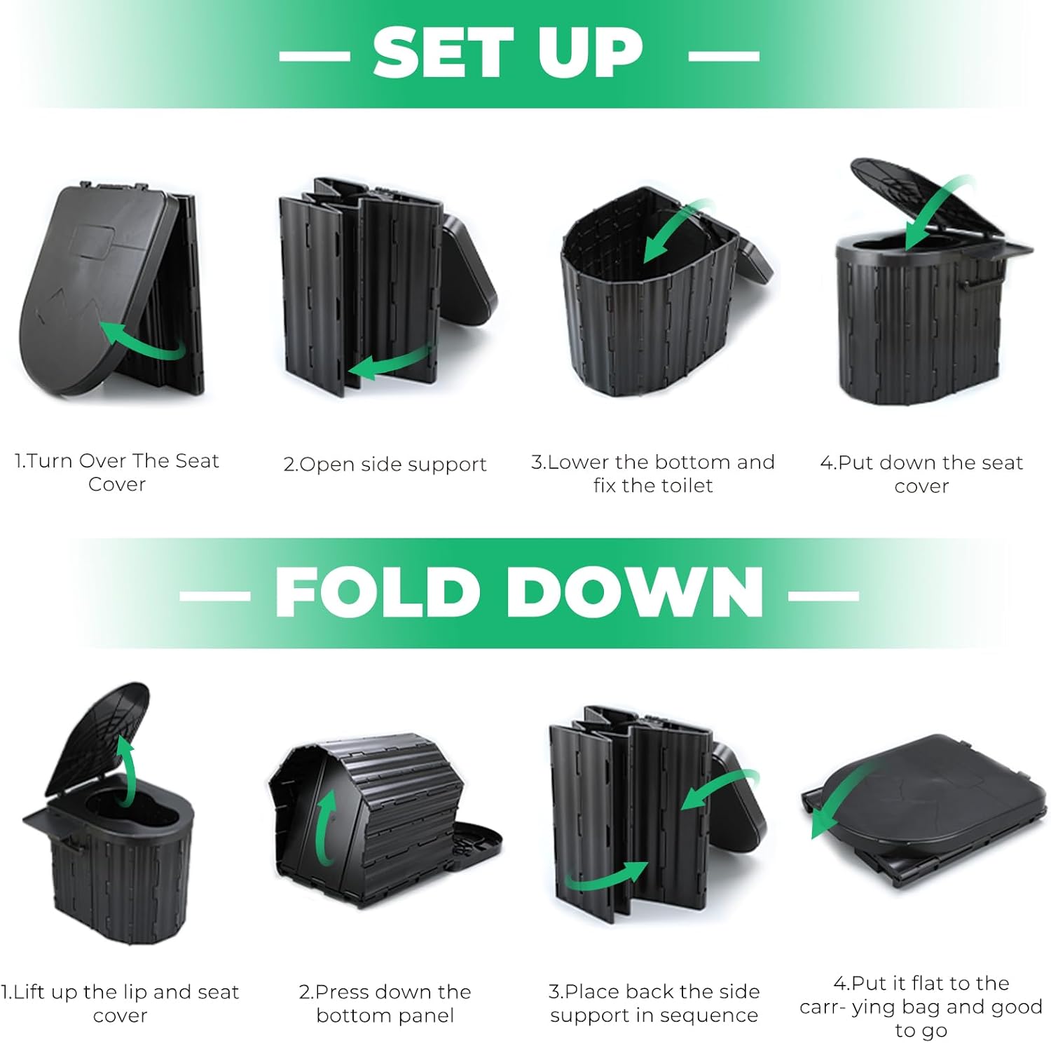 Sckee Camping Toilet, Portable Toilet for Adults - Image 8