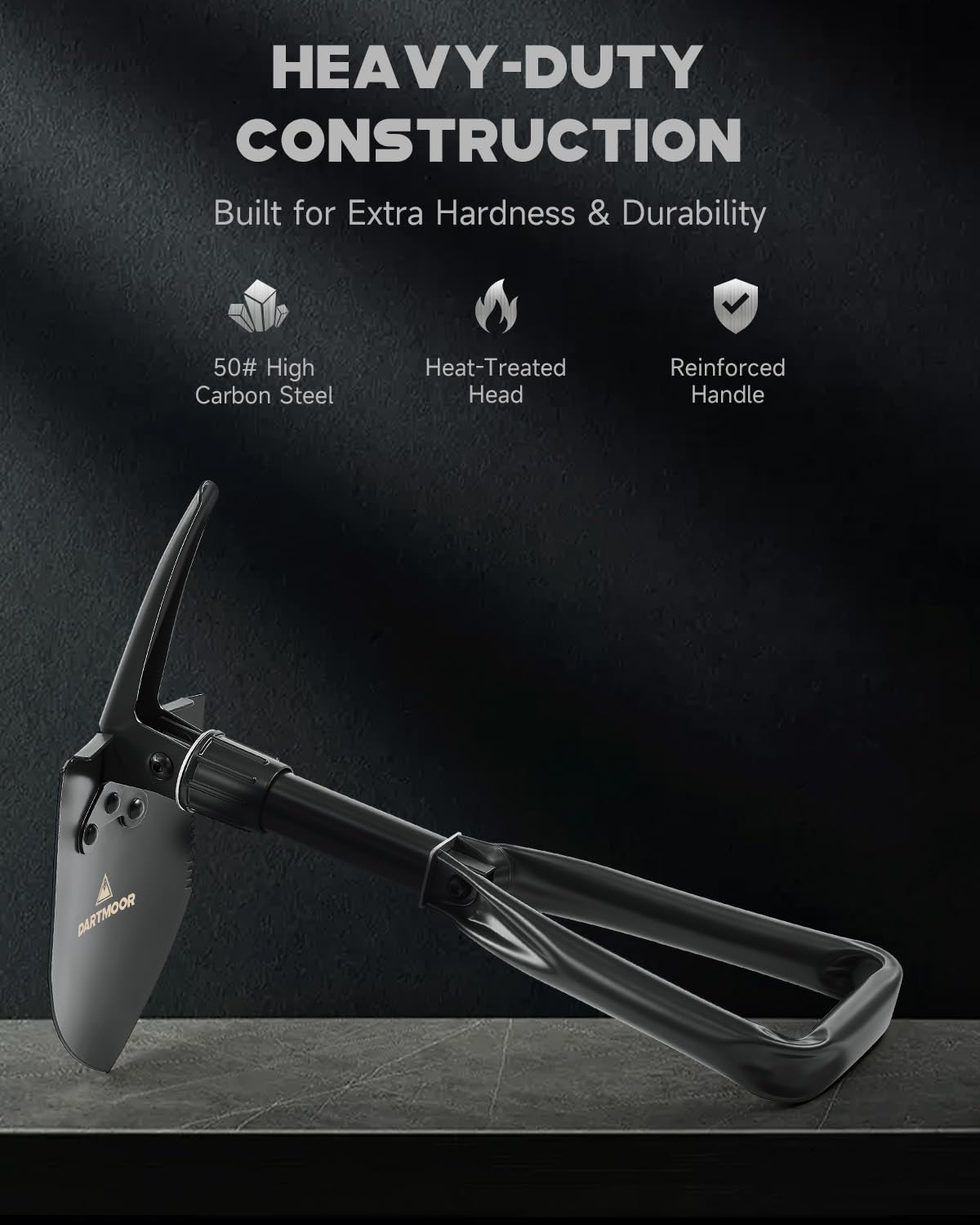 DARTMOOR Mini Folding Shovel High Carbon Steel - Image 3