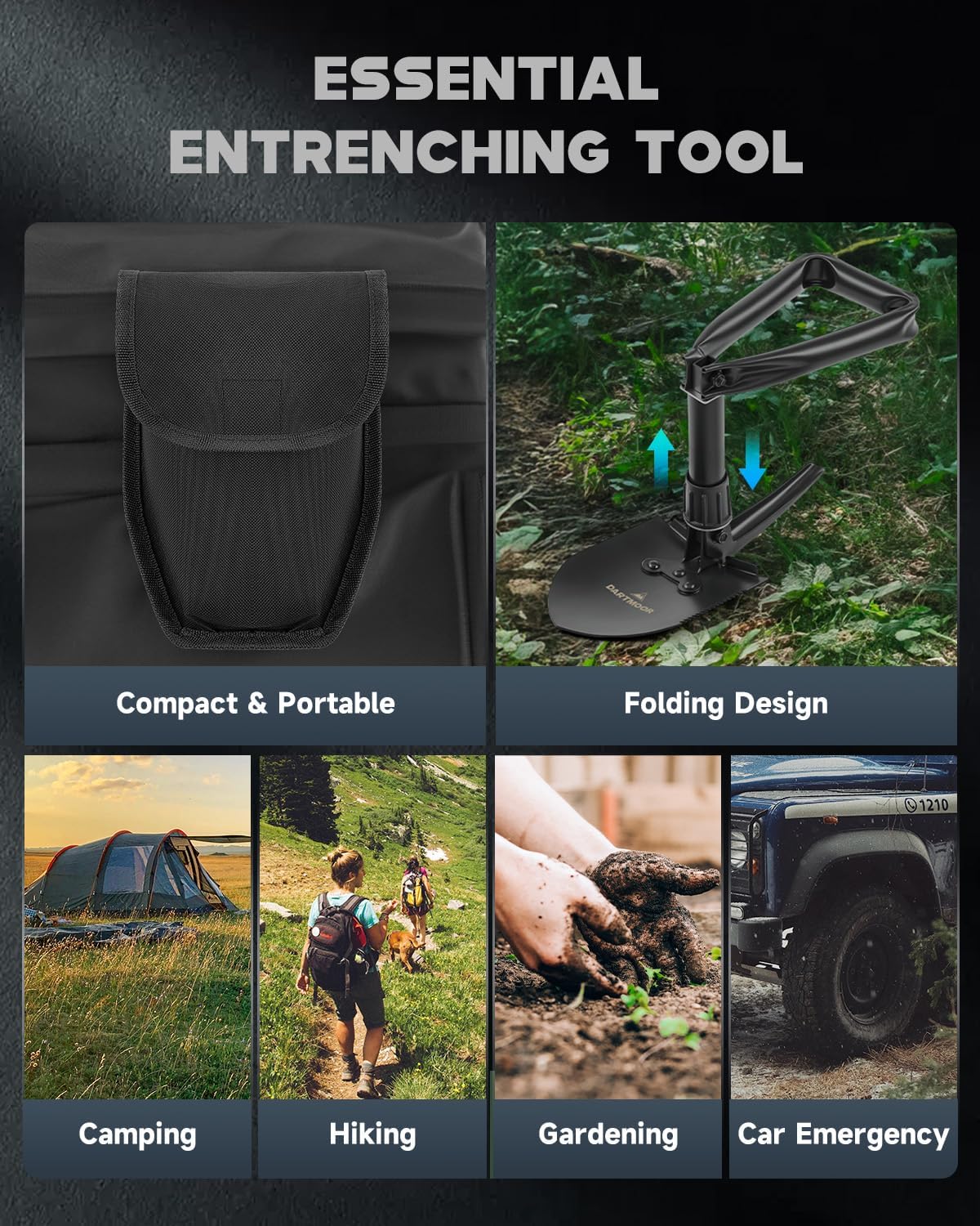 DARTMOOR Mini Folding Shovel High Carbon Steel - Image 7