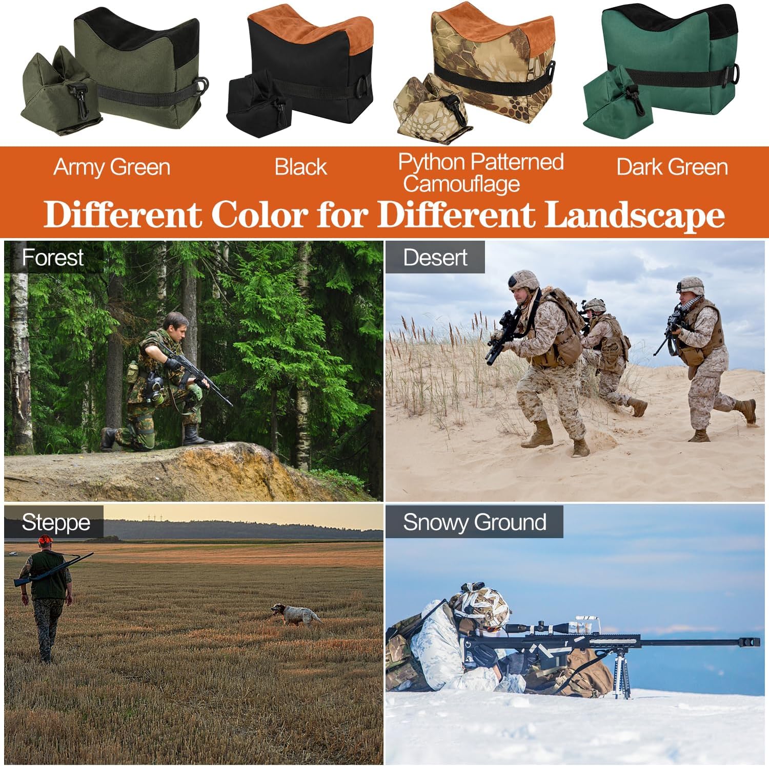 Shooting Rest Bags, Shooting Bags, Rest Front & Rear Support Sandbag - Image 7