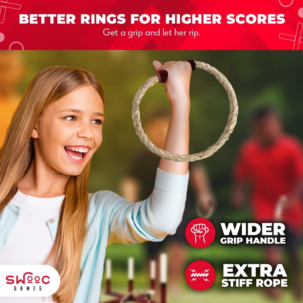 SWOOC Games - Rustic Ring Toss Game (All Weather) - Image 3