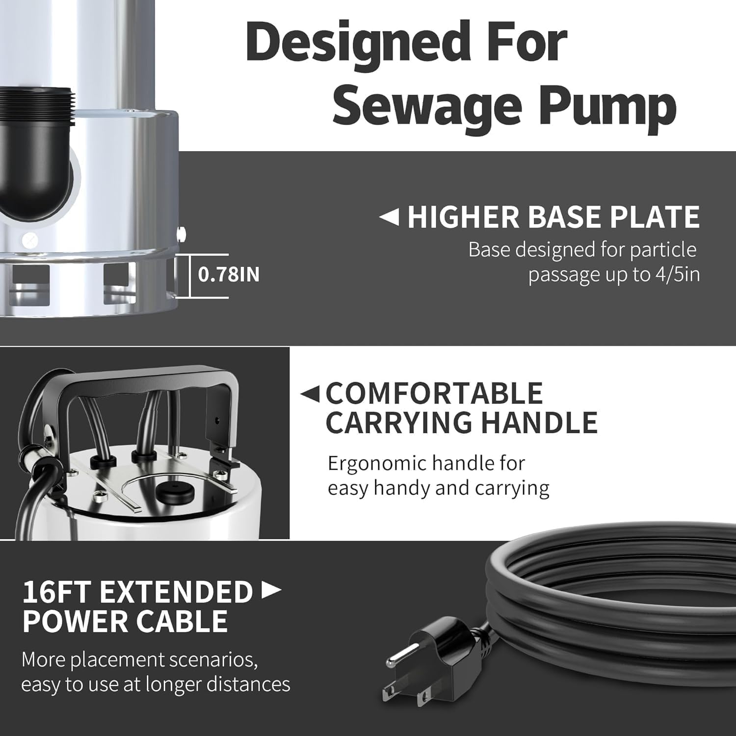 LANCHEZ 1.6 HP Stainless Steel Submersible Water Pump - Image 4