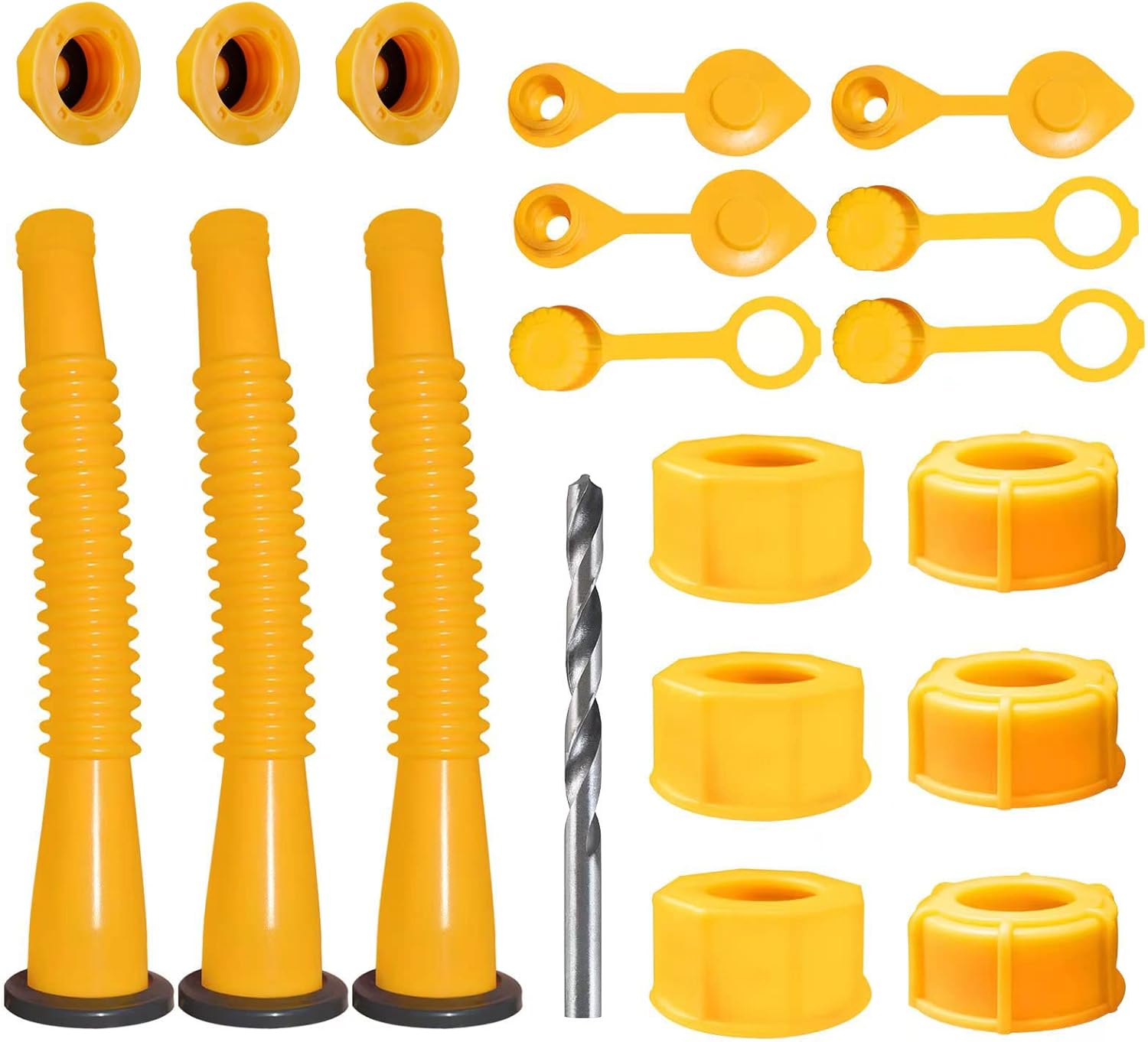 Gas Can Spout Replacement, Gas Can Nozzle Replacement (3 Kits-Yellow)