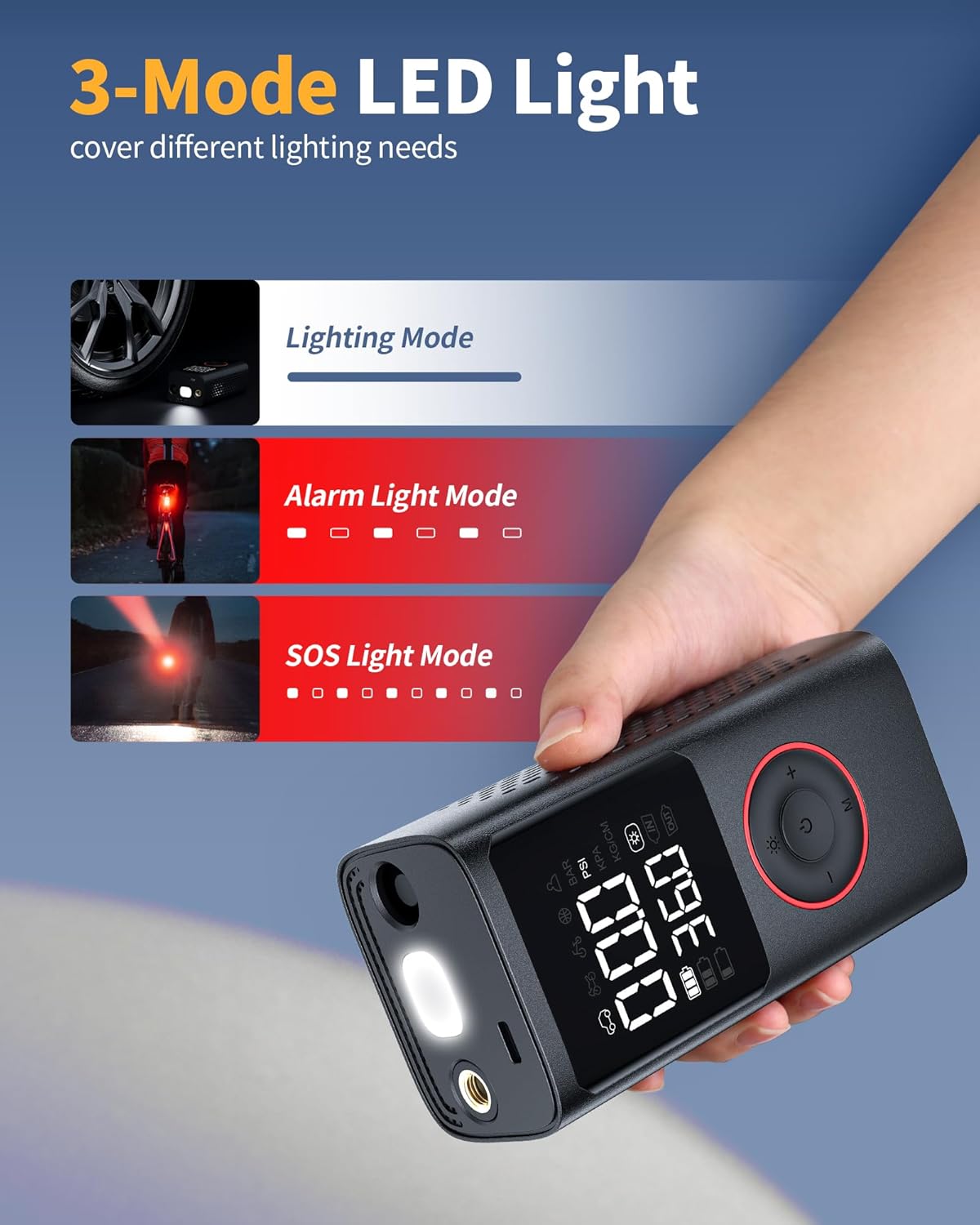 Tire Inflator Portable Air Compressor, 150 PSI Cordless Bike Pump, Air Pump for Auto - Image 7