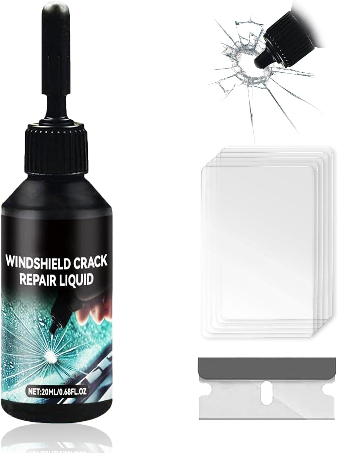 Windshield Crack Repair Kit,2025 Latest Upgraded Glass Crack Repair Kit