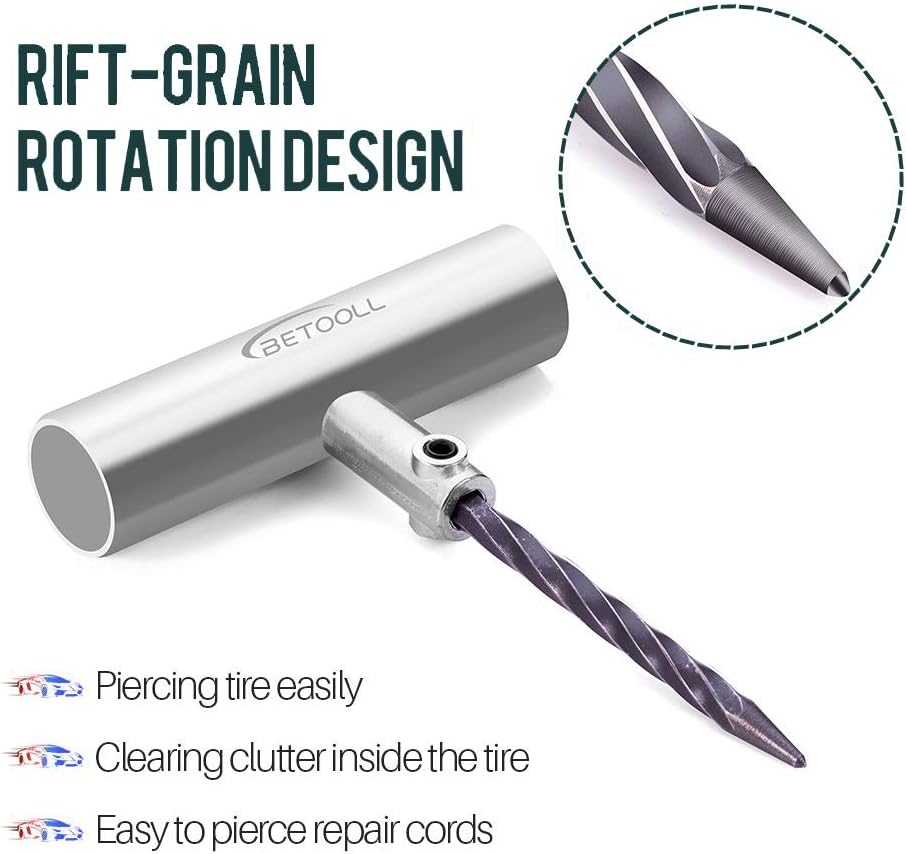 Tire Repair Kit, 24 Pcs Professional Heavy Duty Universal Emergency Flat Tire Repair Kit - Image 3