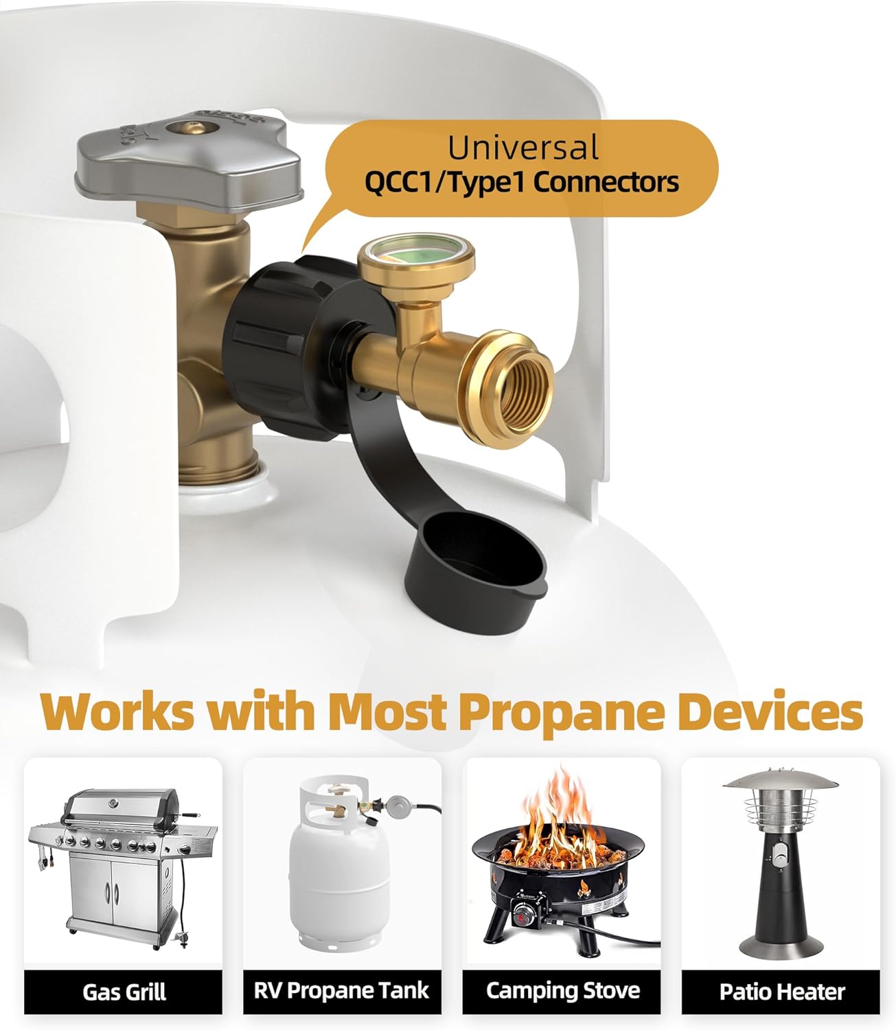 Propane Tank Gauge Level Indicator, Universal Propane Gauge for 5-40 lb LP Tank - Image 4