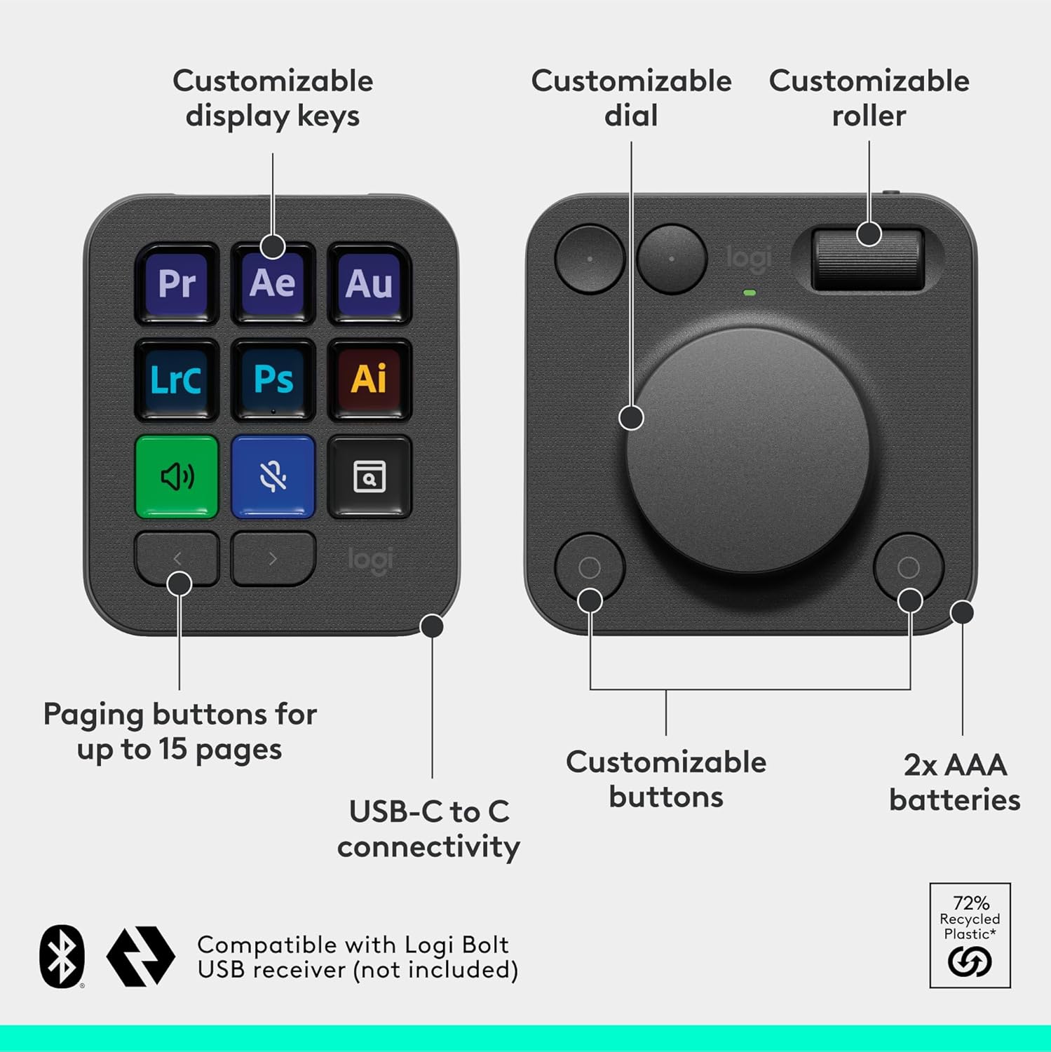 Logitech MX Creative Console, 9 Customizable LCD Keys - Image 7