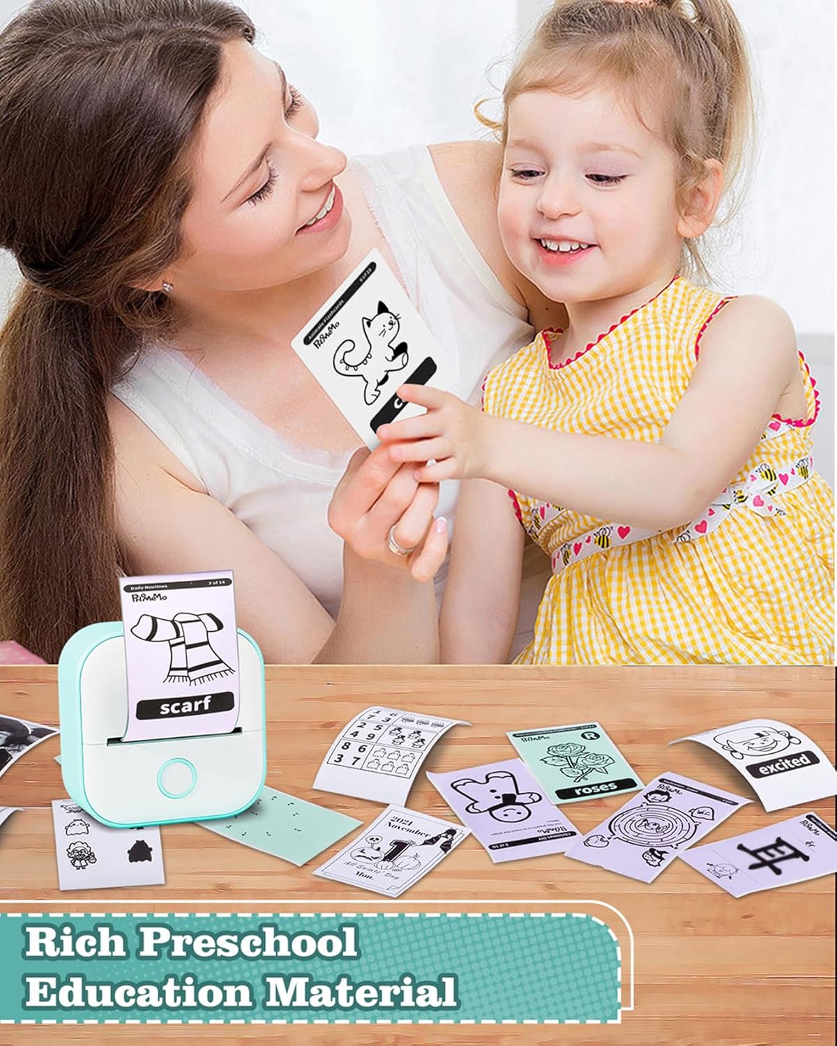 Memoking Sticker Printer - T02 Mini Printer Print Pods Portable Thermal Inkless Sticker Maker Machine - Image 5