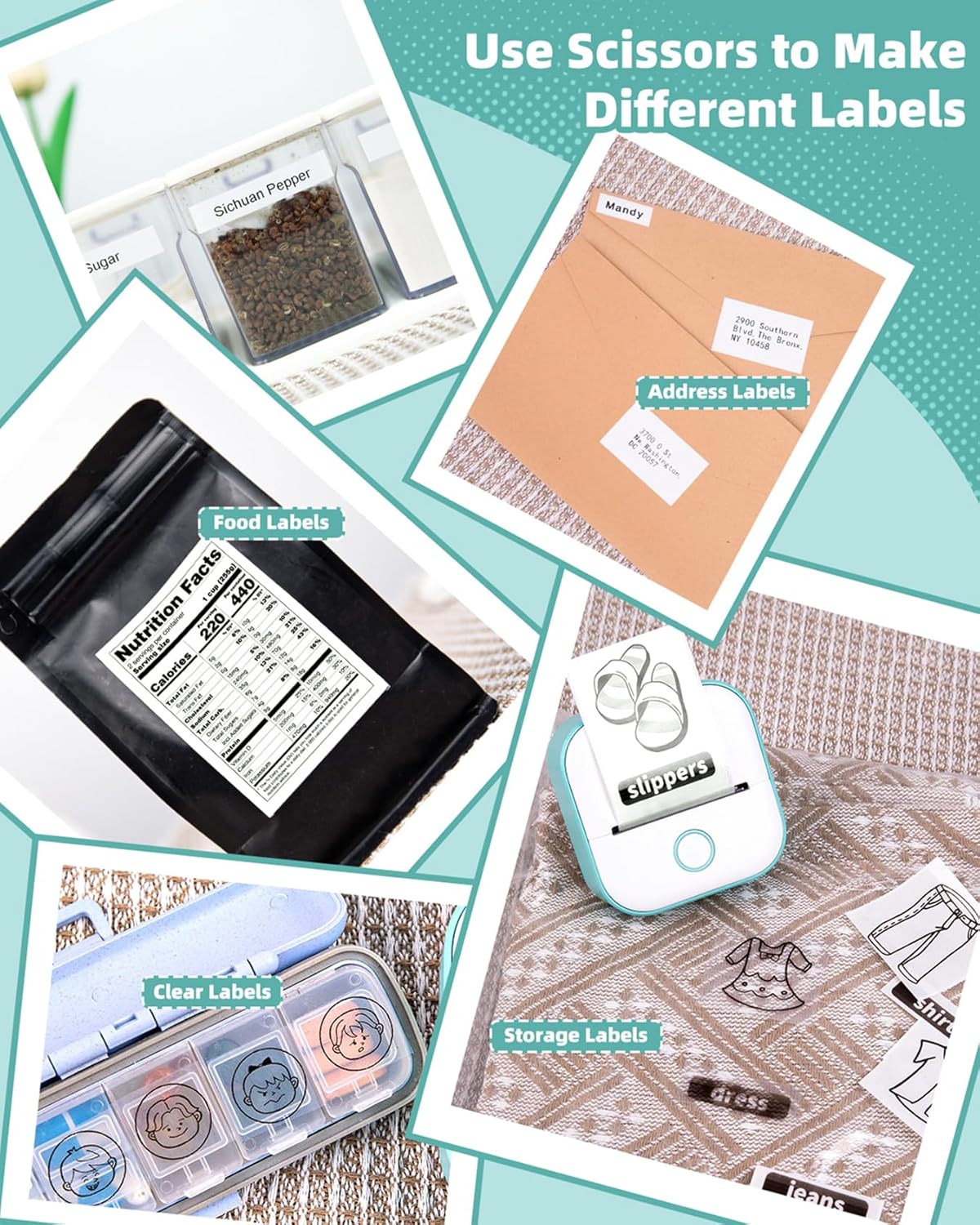 Memoking Sticker Printer - T02 Mini Printer Print Pods Portable Thermal Inkless Sticker Maker Machine - Image 8