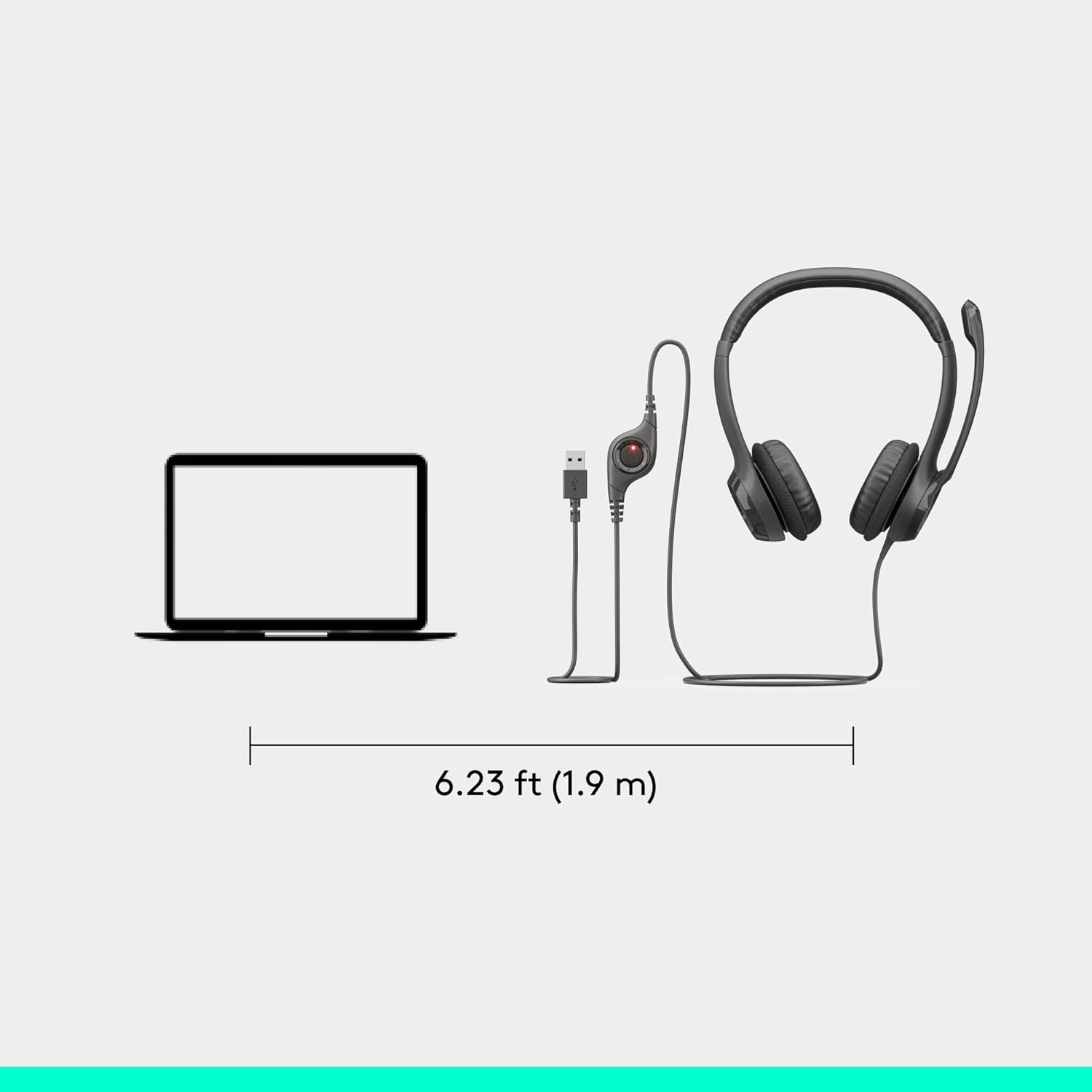 Logitech H390 Gaming Headphones, Wired Headphones with Mic - Image 9