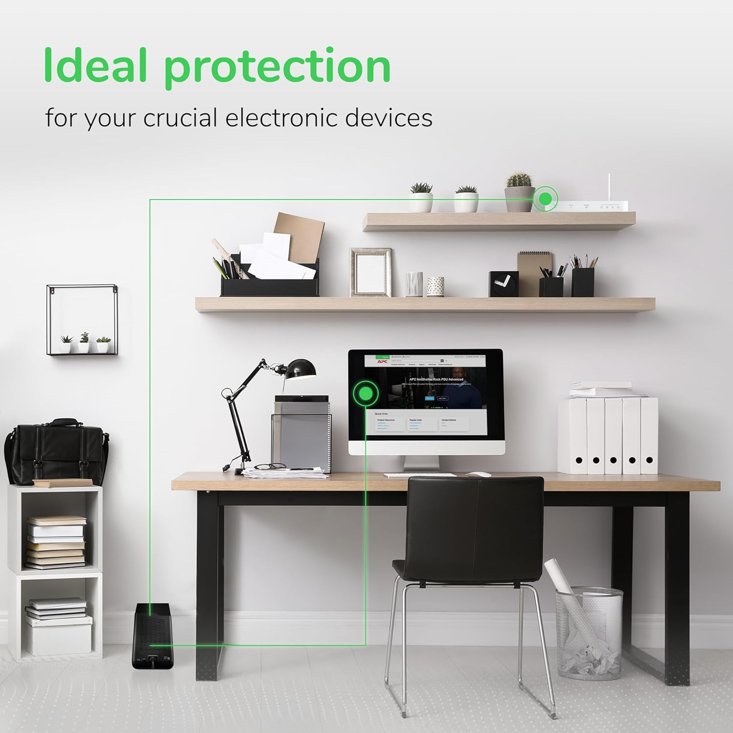 APC UPS Battery Backup and Surge Protector, 600VA/330 Watts Backup Battery Power Supply - Image 6