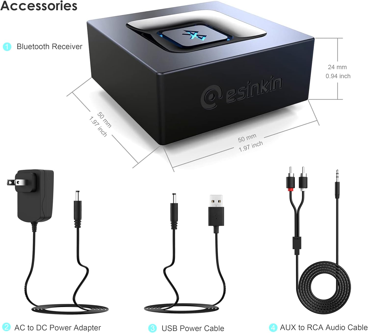 Esinkin Bluetooth Audio Adapter for Music Streaming Sound System - Image 6