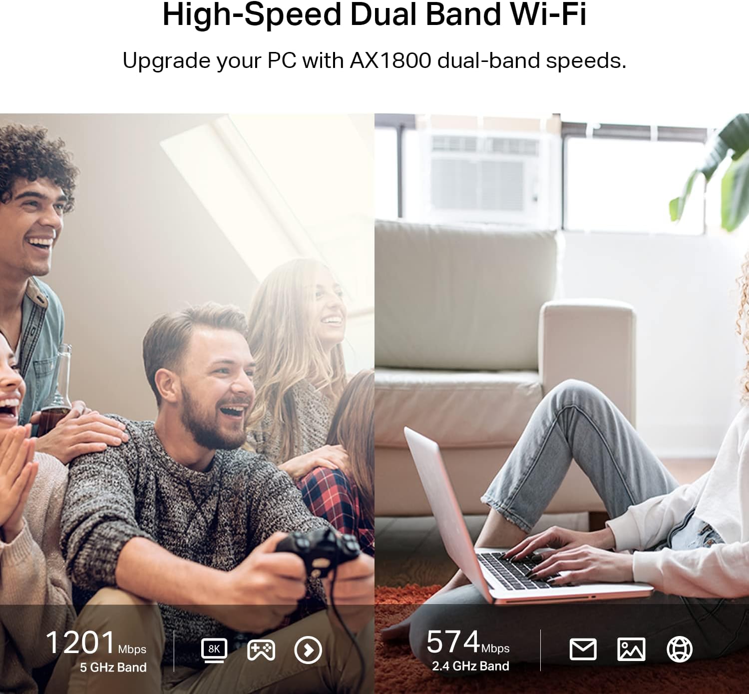 TP-Link WiFi 6 USB Adapter for Desktop PC - (Archer TX20U Plus) AX1800 Wireless Network Adapter - Image 4