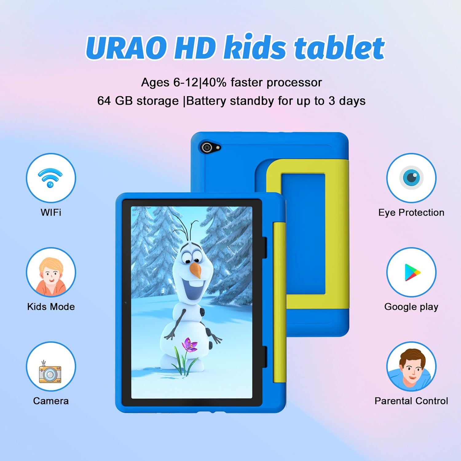 Kids Tablet, Android 14 Tablet for Kids 10 inch Octa-Core with Case - Image 2