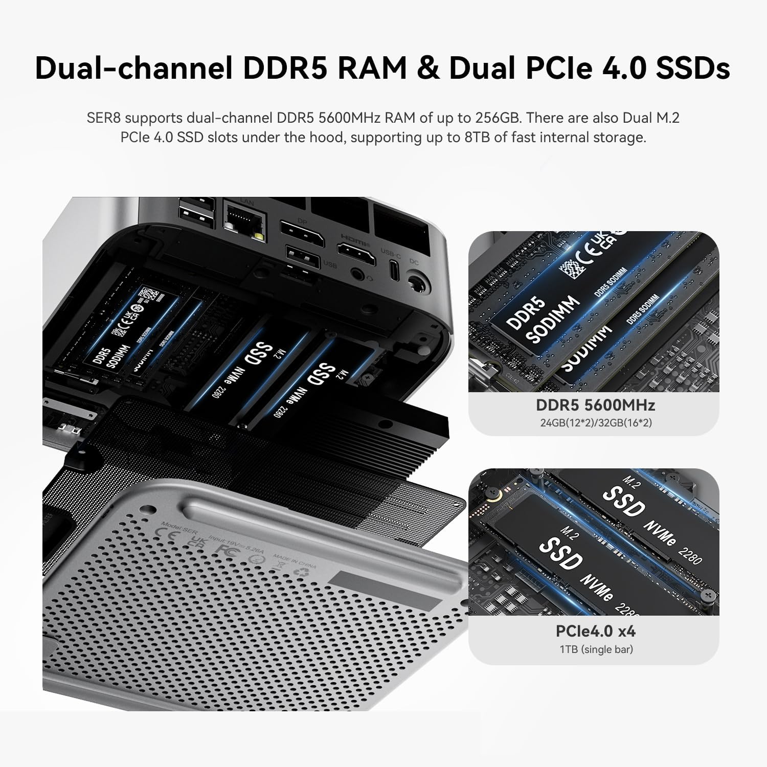 Beelink SER8 Mini PC, AMD Ryzen 7 - Image 7