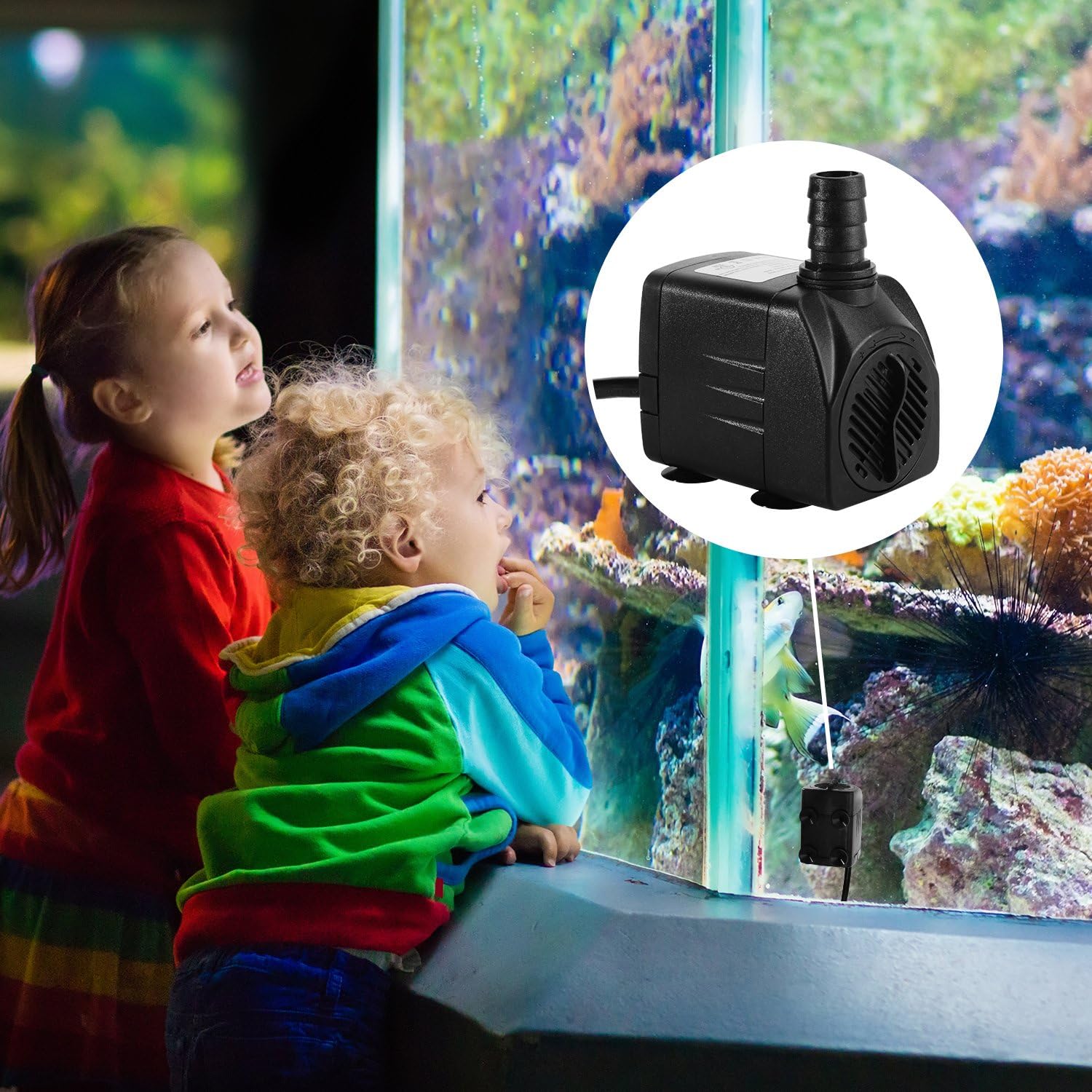Fountain Pump, 400GPH Submersible , Durable 25W Outdoor Water Pump with 6.5ft Power Cord, 3 Nozzles for Aquarium - Image 4