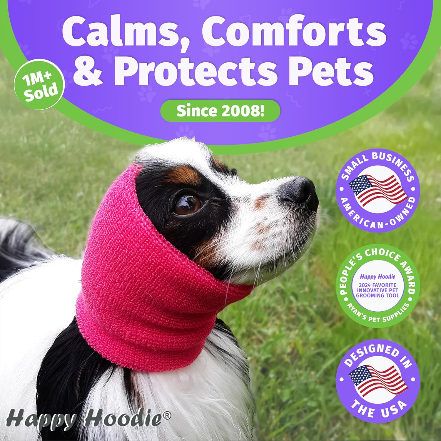Happy Hoodie The Original Dog & Cat Calming Band - American Brand - Anxiety Relief/Noise Protection - Image 2