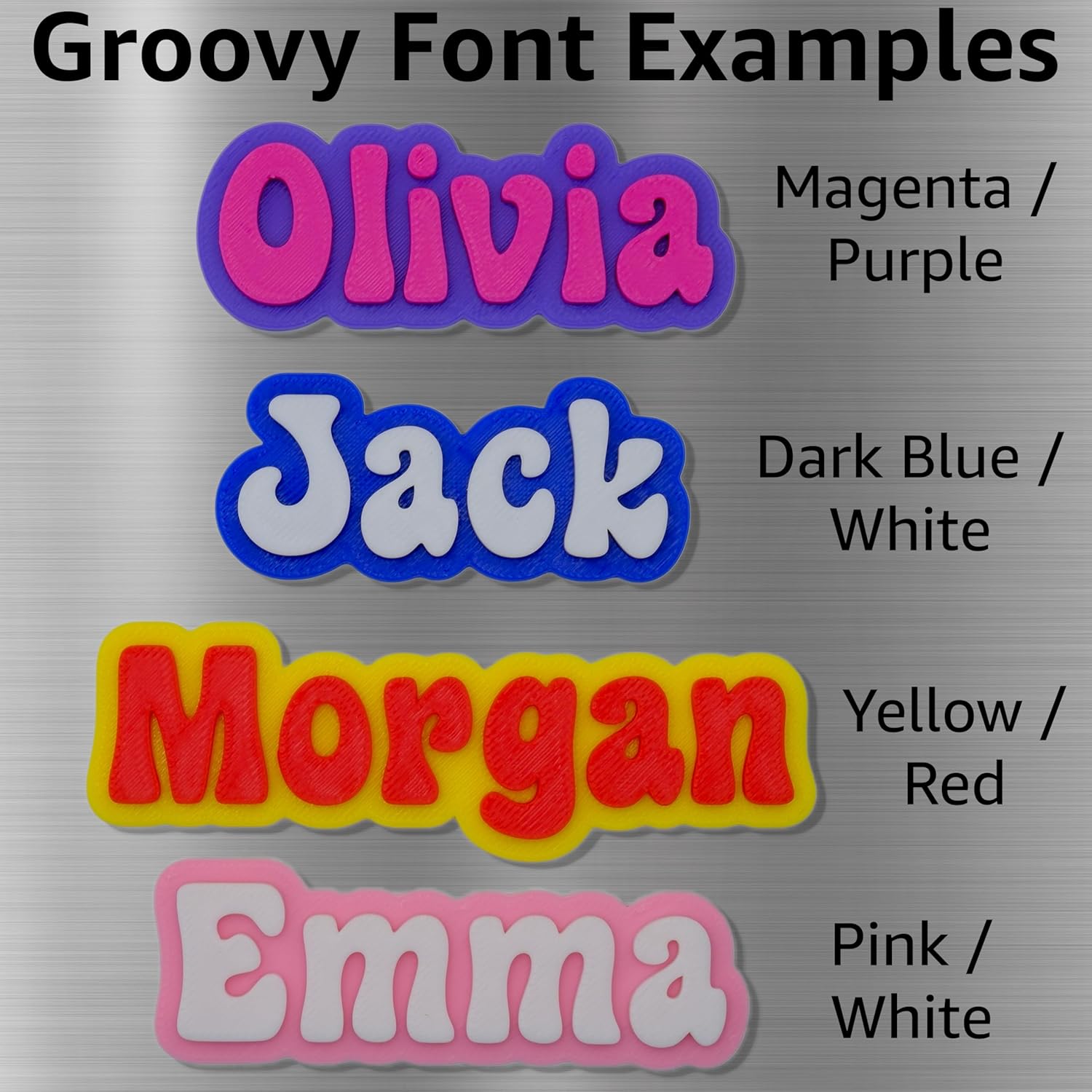 Custom Fridge and Locker Magnet, Multiple Fonts and Icons - Image 3