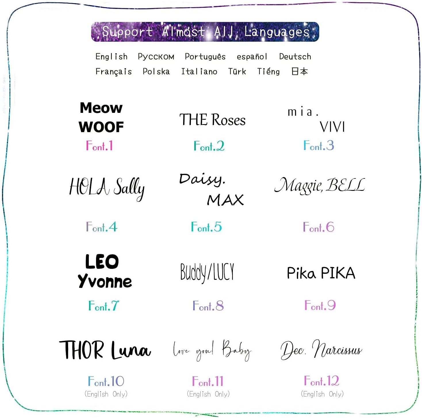 Cats Dogs ID Tags Personalized Lovely Symbols - Image 5