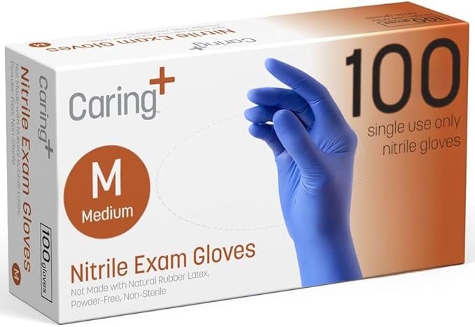 Caring Nitrile Exam Gloves