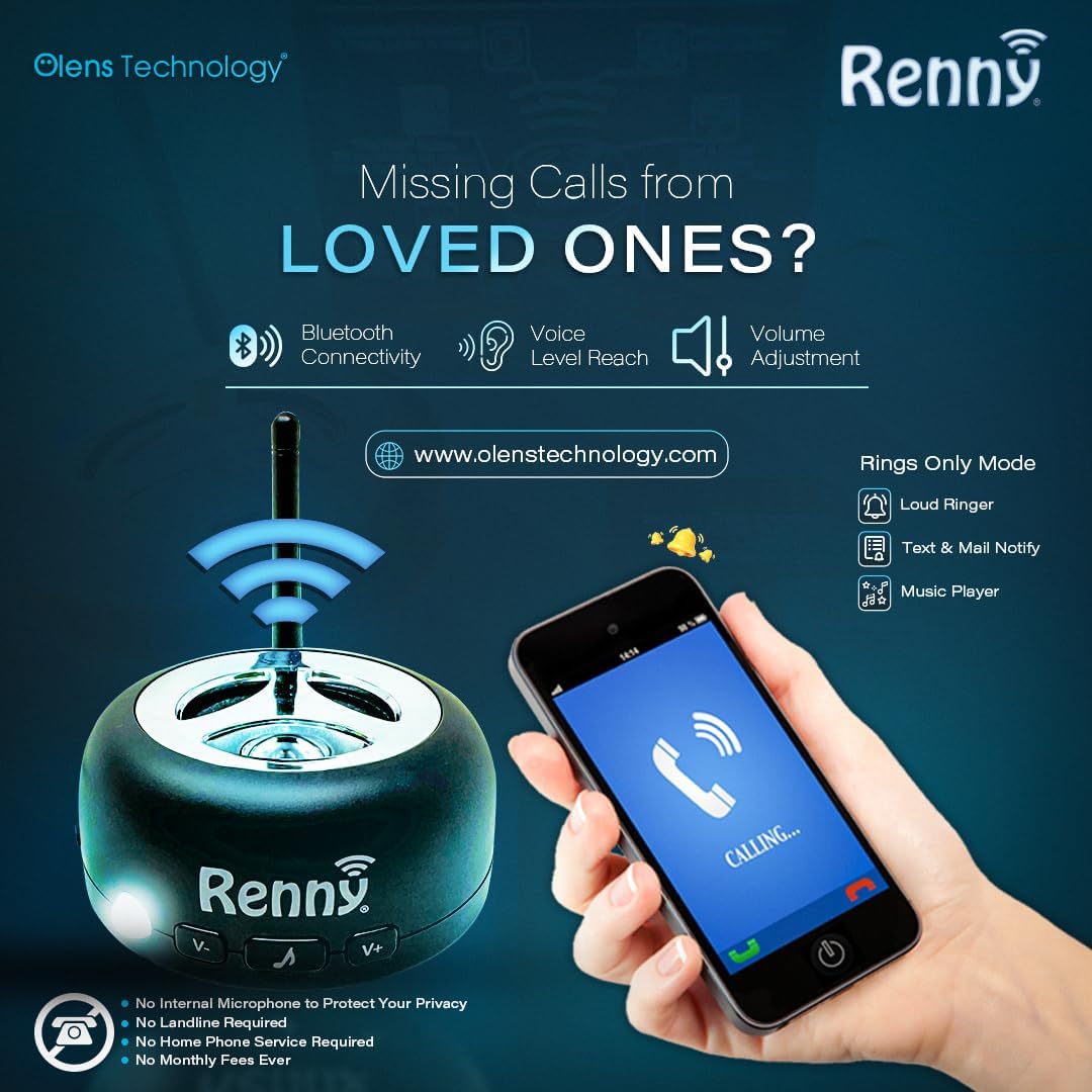 RENNY - Loud Cell Phone Ringer, Amplifier & Flasher for Hearing - Image 7
