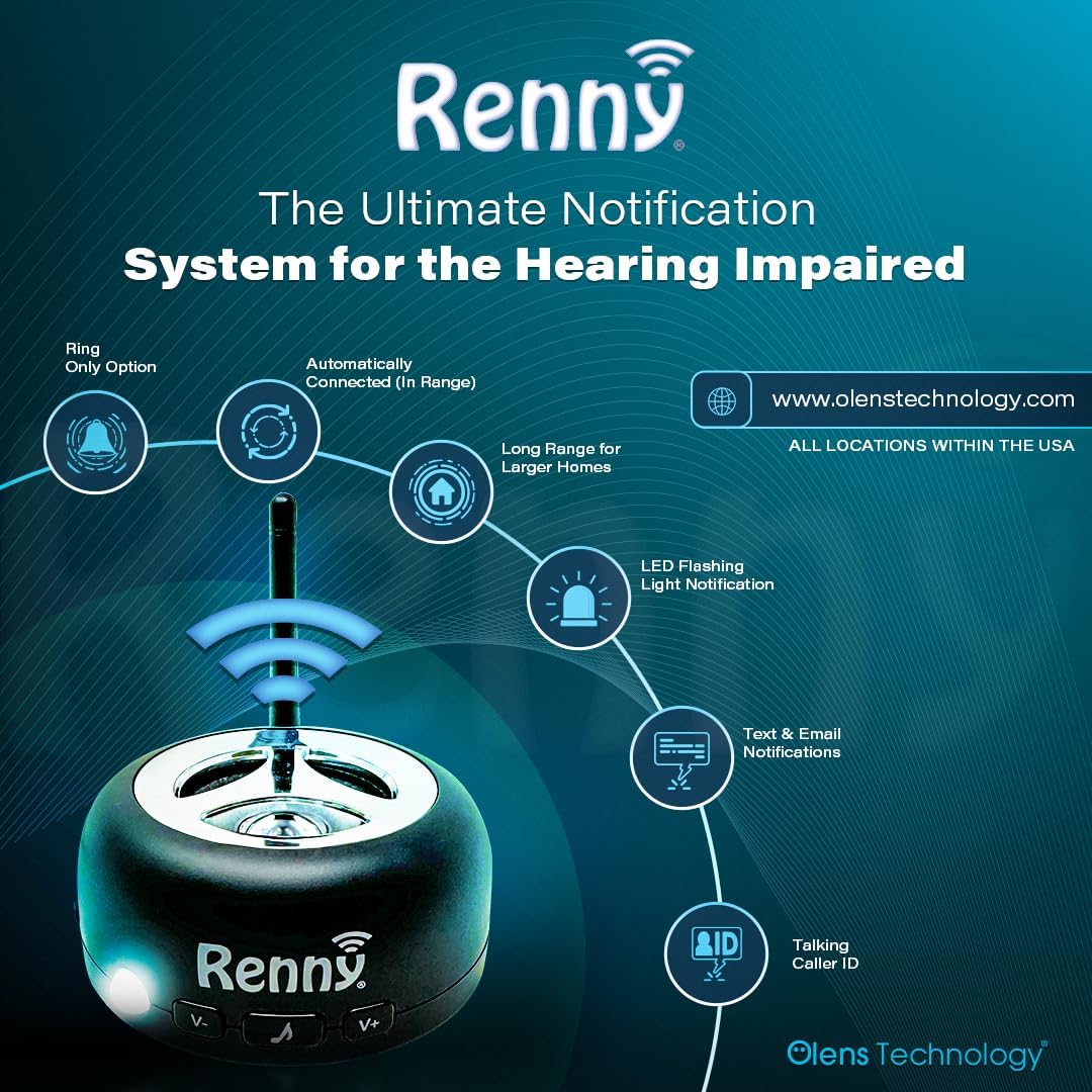RENNY - Loud Cell Phone Ringer, Amplifier & Flasher for Hearing - Image 8