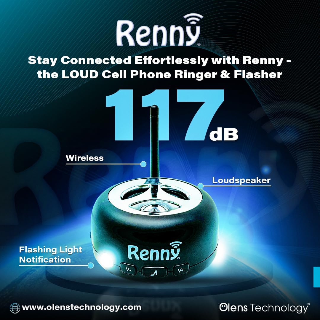 RENNY - Loud Cell Phone Ringer, Amplifier & Flasher for Hearing - Image 9