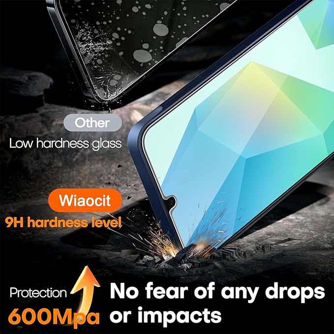 Wiaocit 3 Pack Tempered Glass Screen Protector for Samsung Galaxy A16 5G - Image 3