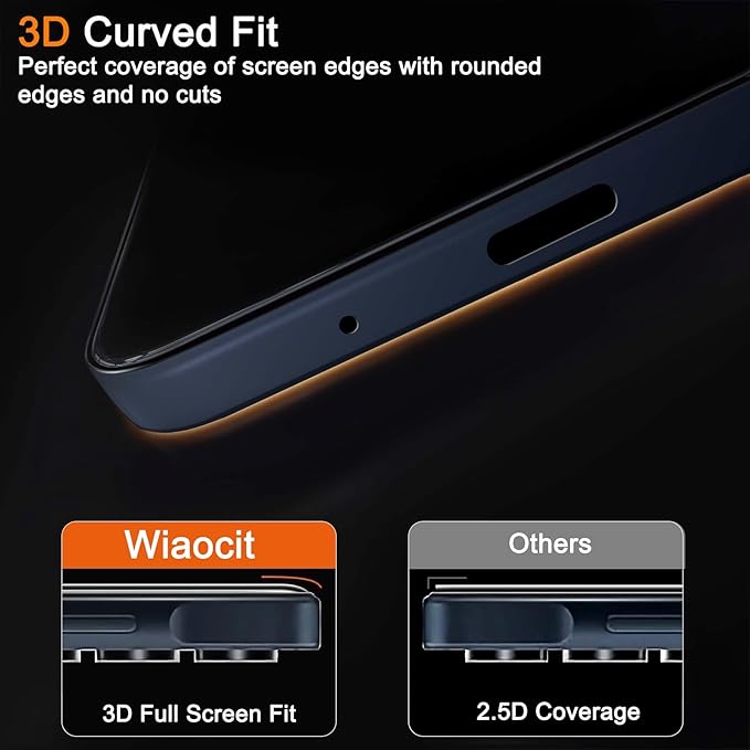 Wiaocit 3 Pack Tempered Glass Screen Protector for Samsung Galaxy A16 5G - Image 5