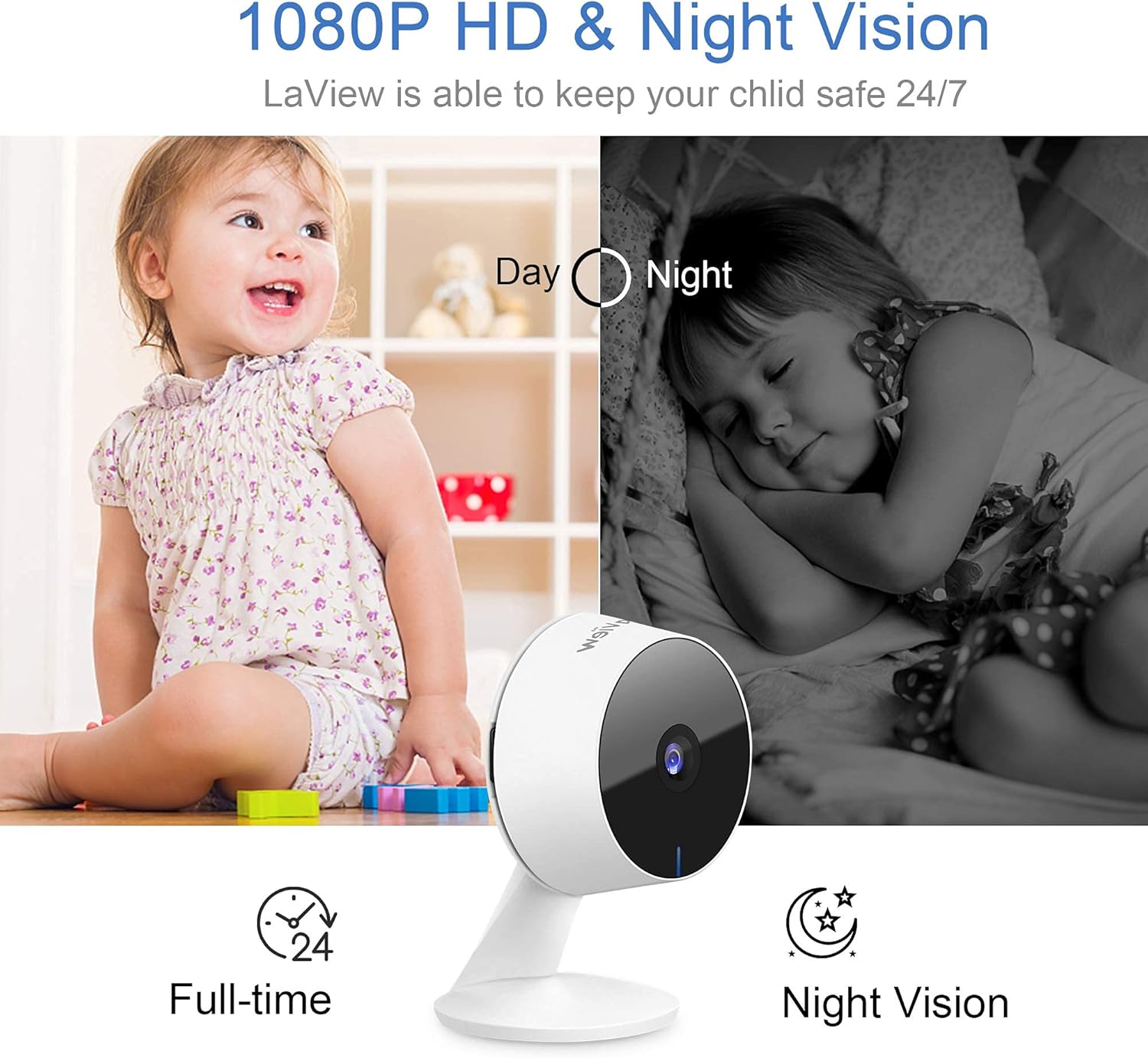 LaView Security Cameras 4pcs, Home Security Camera Indoor - Image 4