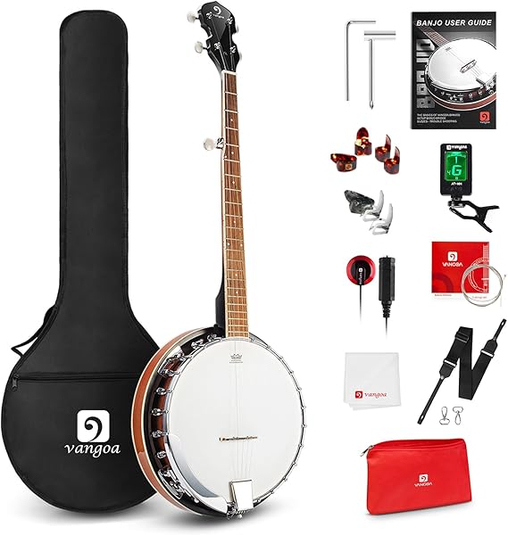 Vangoa Banjo 5 String Full Size Banjos Set with Resonator