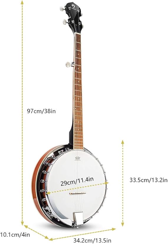 Vangoa Banjo 5 String Full Size Banjos Set with Resonator - Image 3